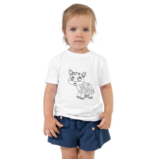 Turtle Cat - Toddler Short Sleeve Tee