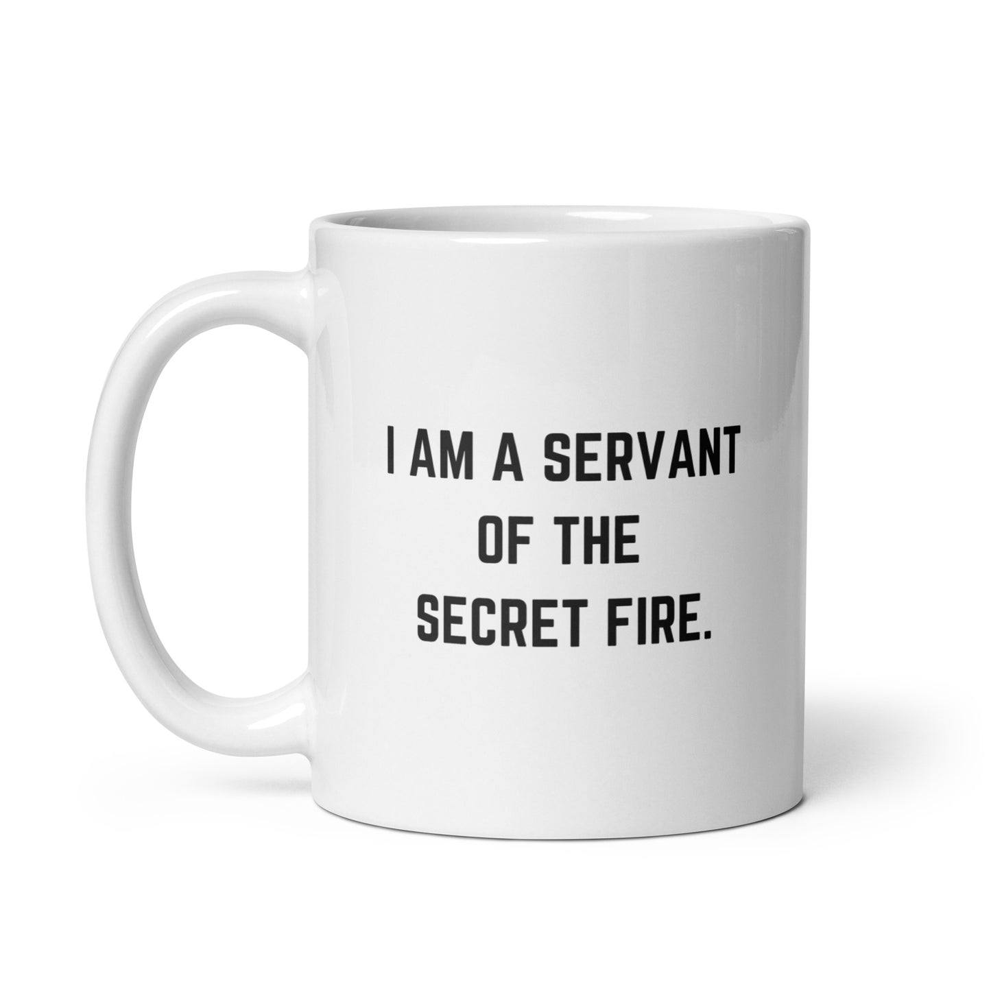 "I am a servant of the secret fire" Wizard Mug