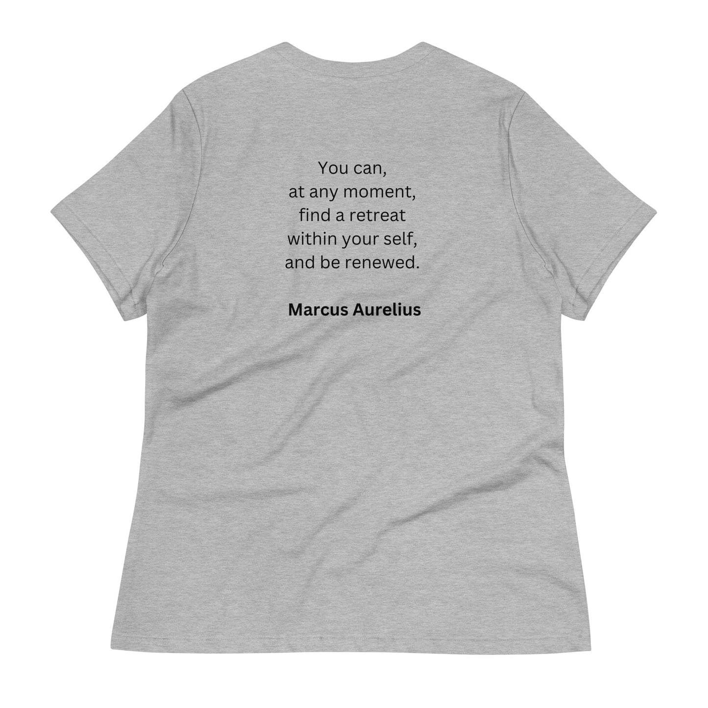 Marcus Aurelius - "Retreat Within" - Women's Relaxed T-Shirt