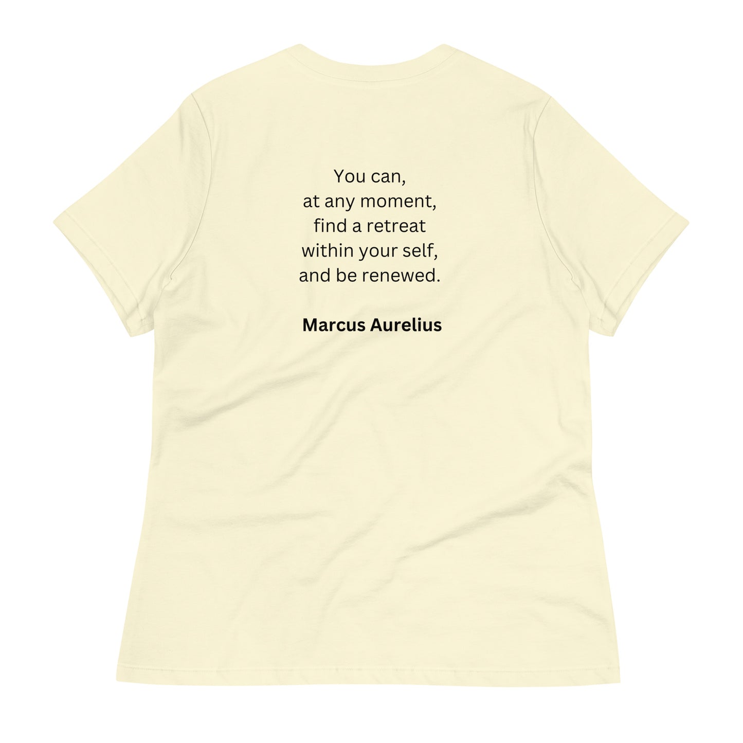 Marcus Aurelius - "Retreat Within" - Women's Relaxed T-Shirt