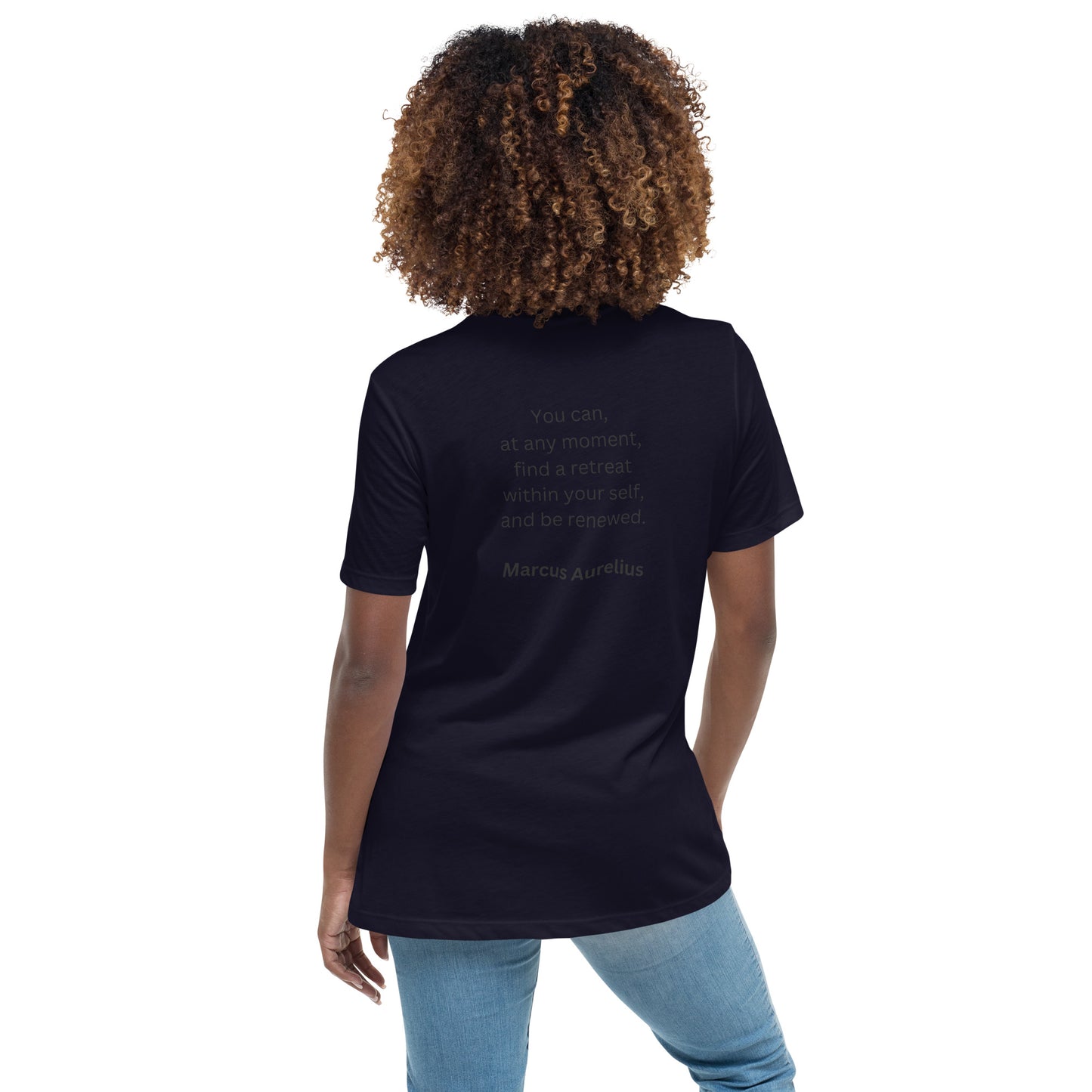 Marcus Aurelius - "Retreat Within" - Women's Relaxed T-Shirt