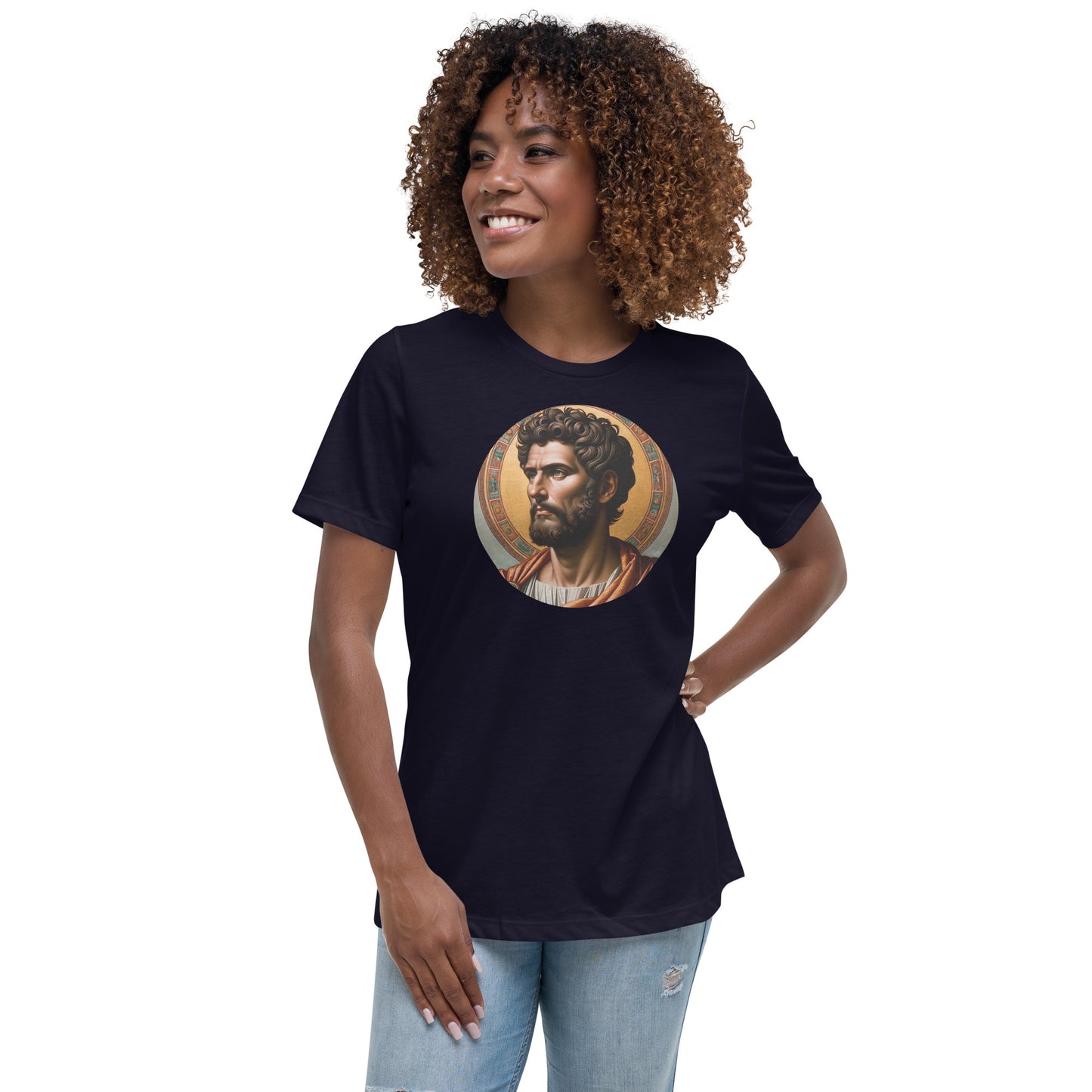 Marcus Aurelius - "Retreat Within" - Women's Relaxed T-Shirt