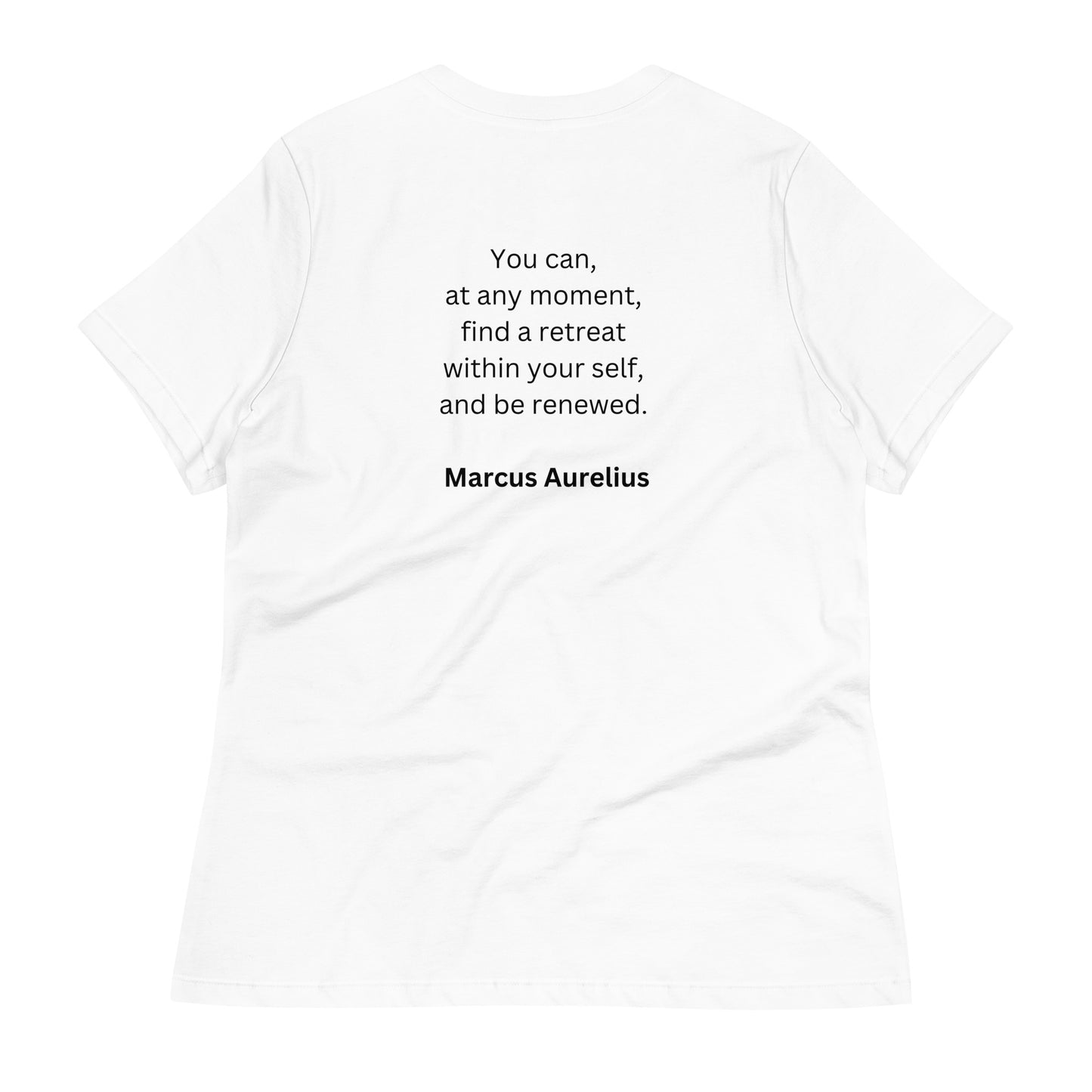 Marcus Aurelius - "Retreat Within" - Women's Relaxed T-Shirt