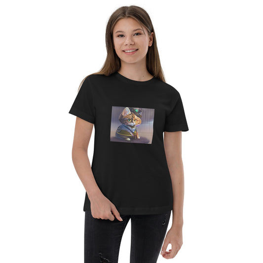 Captain Kitty - youth jersey t-shirt