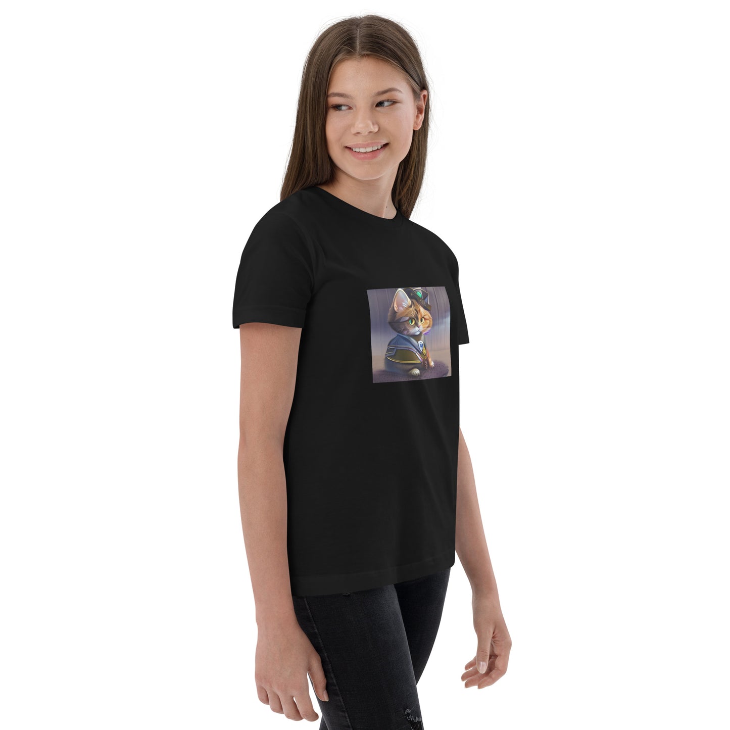 Captain Kitty - youth jersey t-shirt